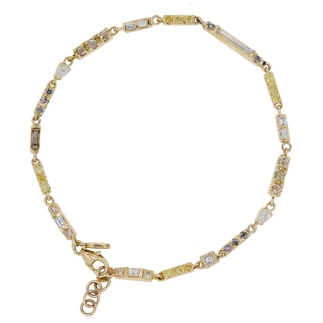 Xiao Wang - White, Champagne, Yellow, and Gray Diamond Astro Bracelet