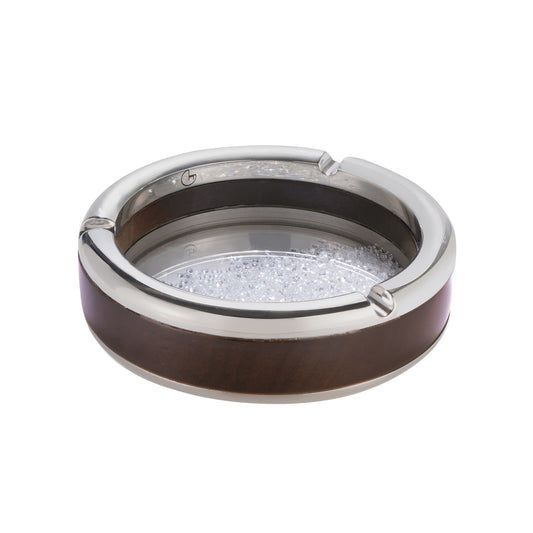 House of Glik Ashtray Sterling Silver and Wood - Main Img