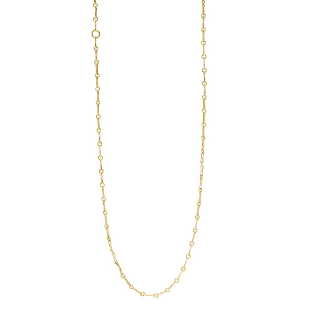 Azlee Circle Link Small Handmade Chain - 32 " - Necklaces - Broken English Jewelry front view