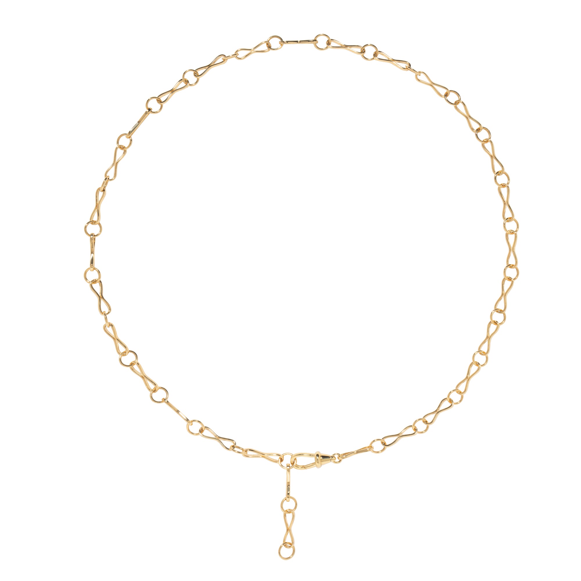 Large Motif Chain Lariat Necklace