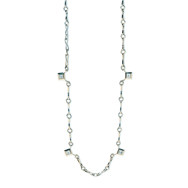 Azlee Adjustable Small Link Handmade Chain Necklace front view