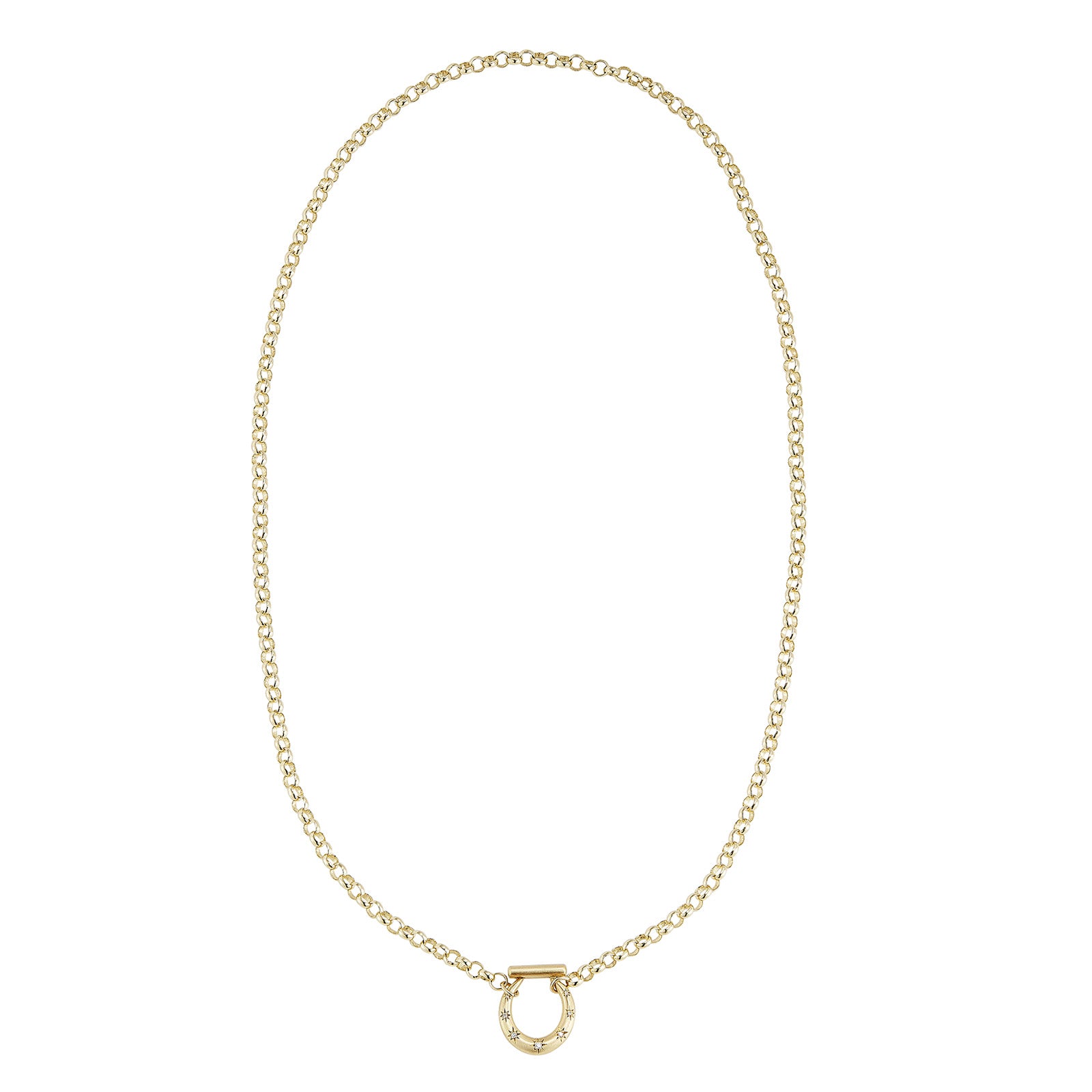 Cece 18" Small Diamond Horseclip Necklace - Necklaces - Broken English Jewelry