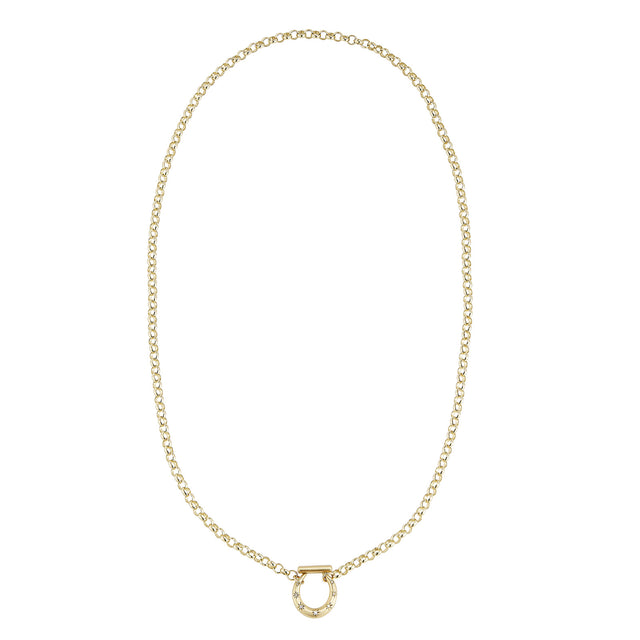 Cece 18" Small Diamond Horseclip Necklace - Necklaces - Broken English Jewelry