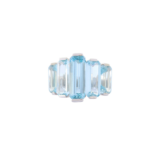 Aquamarine Rhythm Ring - Main Img