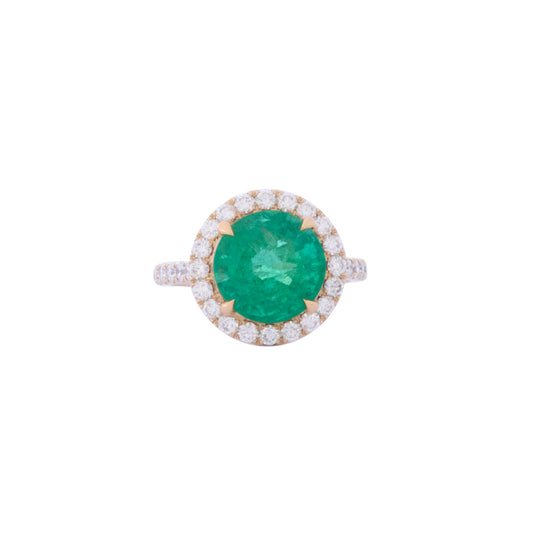 Emerald and Diamond Isis Ring - Main Img