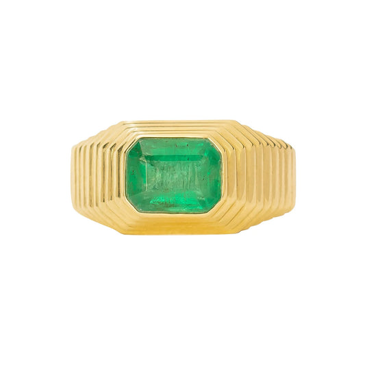 Pyramid Large Ring - Emerald - Main Img