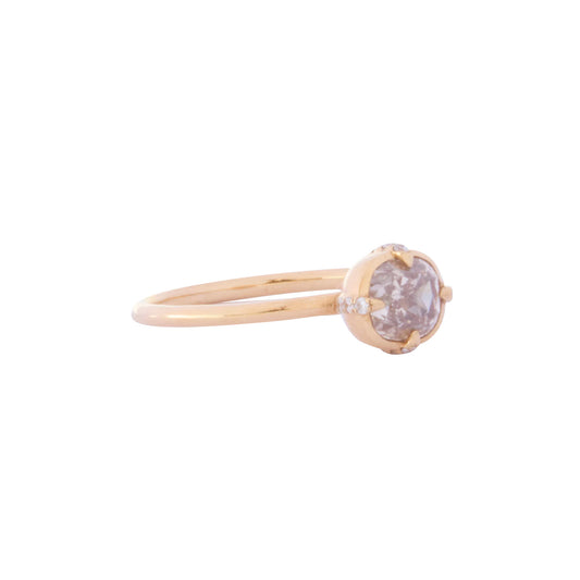 Cushion Champagne Diamond Compass Ring