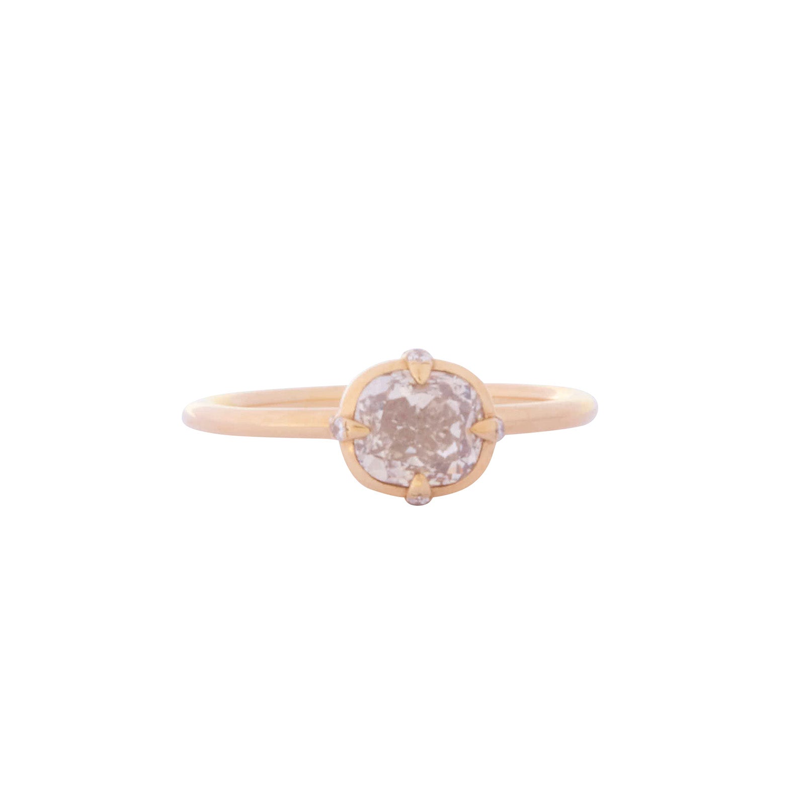 YI Collection Cushion Champagne Diamond Compass Ring - Rings