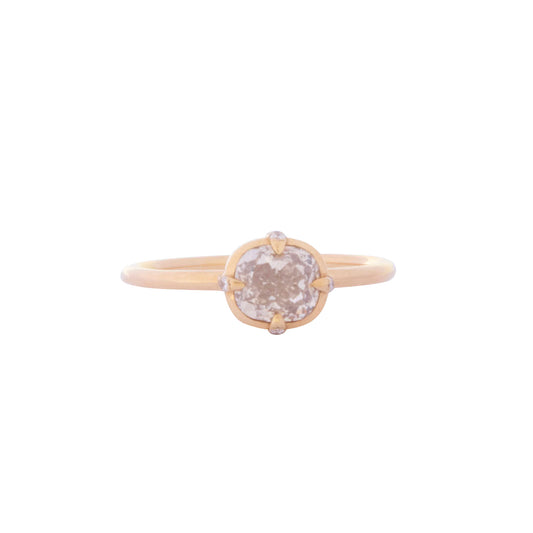 Cushion Champagne Diamond Compass Ring - Main Img