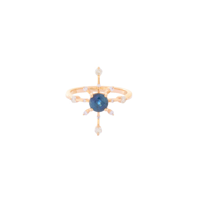 YI Collection Sapphire Starburst Ring - Rings