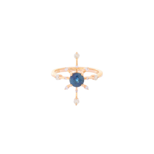 Sapphire Starburst Ring - Main Img