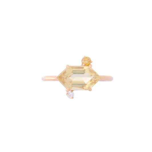 Lemon Quartz Puzzle Ring - Main Img