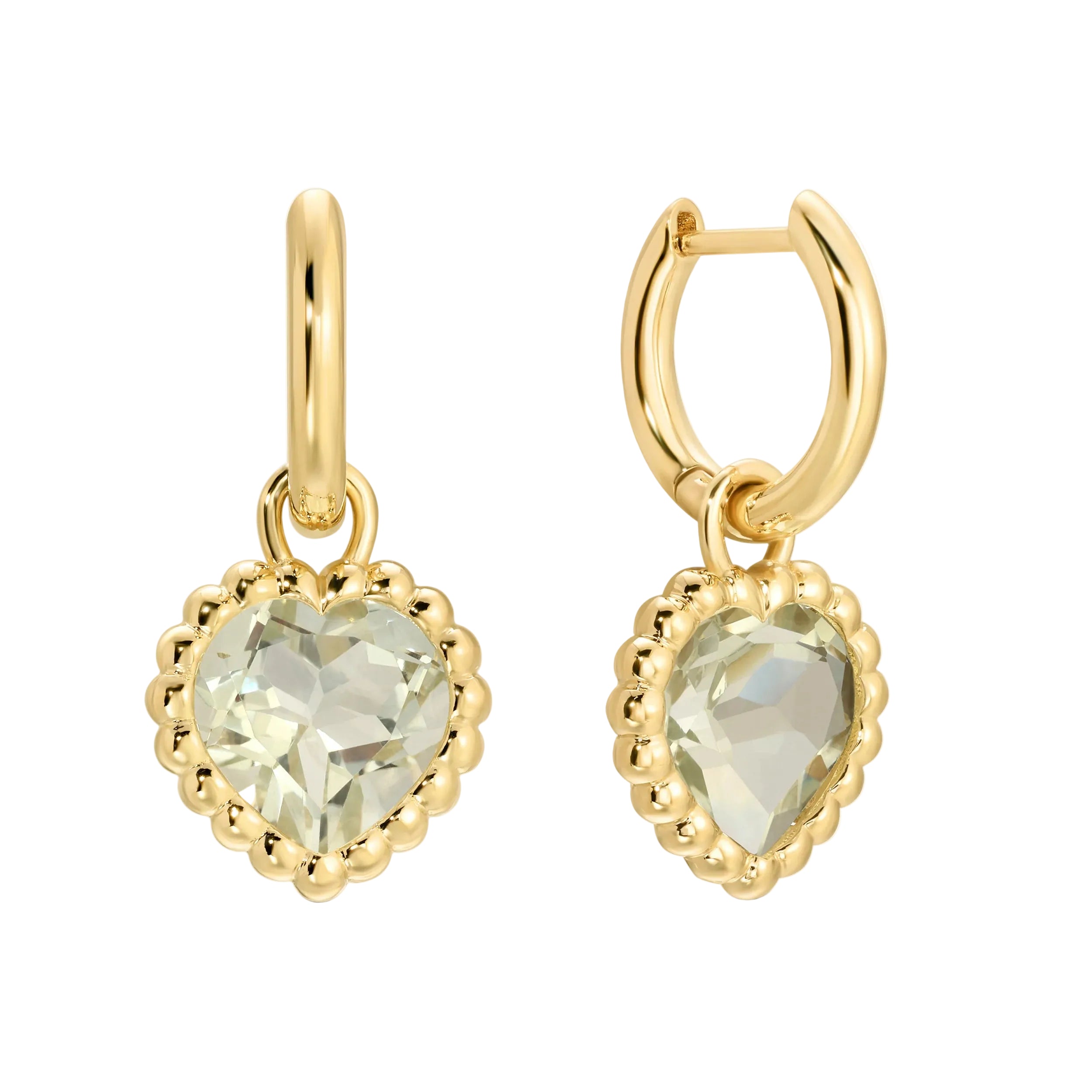 Prasiolite Reverie Hoop Earrings