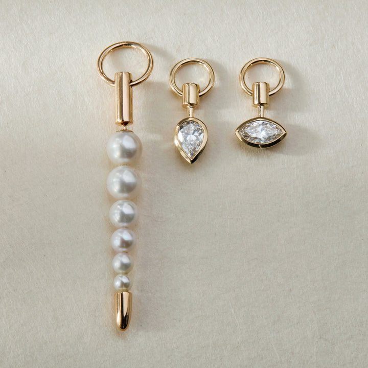 Hirotaka - Hirotaka Gossamer Diamond Thread Earring - Small