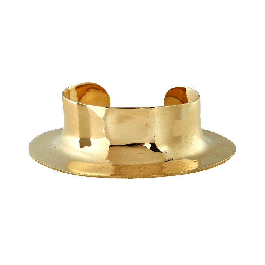 Ariana Boussard-Reifel Large Despina Brass Cuff Bracelet front view