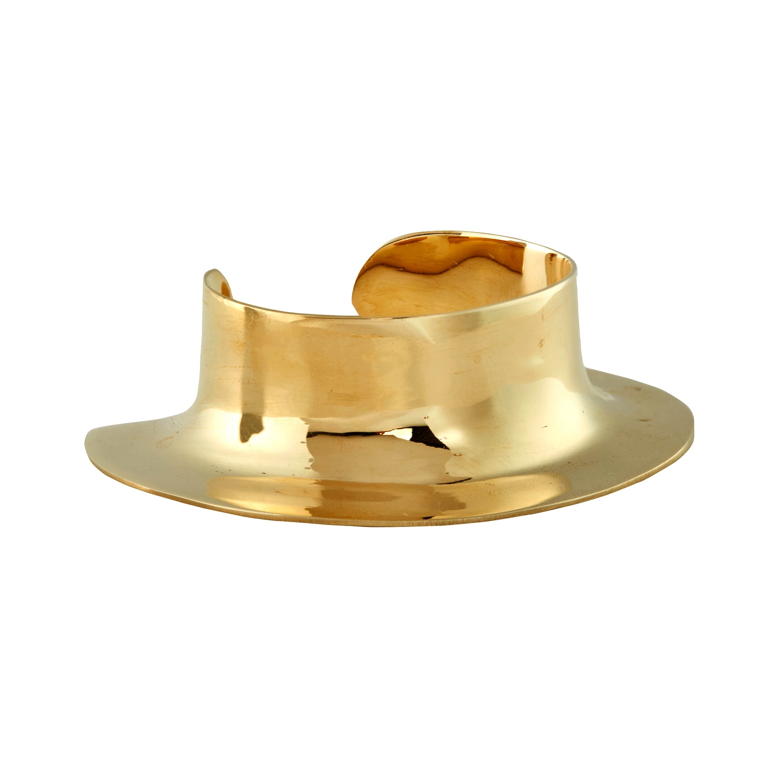 Ariana Boussard-Reifel Large Despina Brass Cuff Bracelet side view