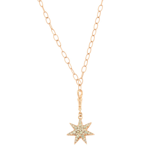 Diamond and Green Sapphire Istanbul Pendant Necklace