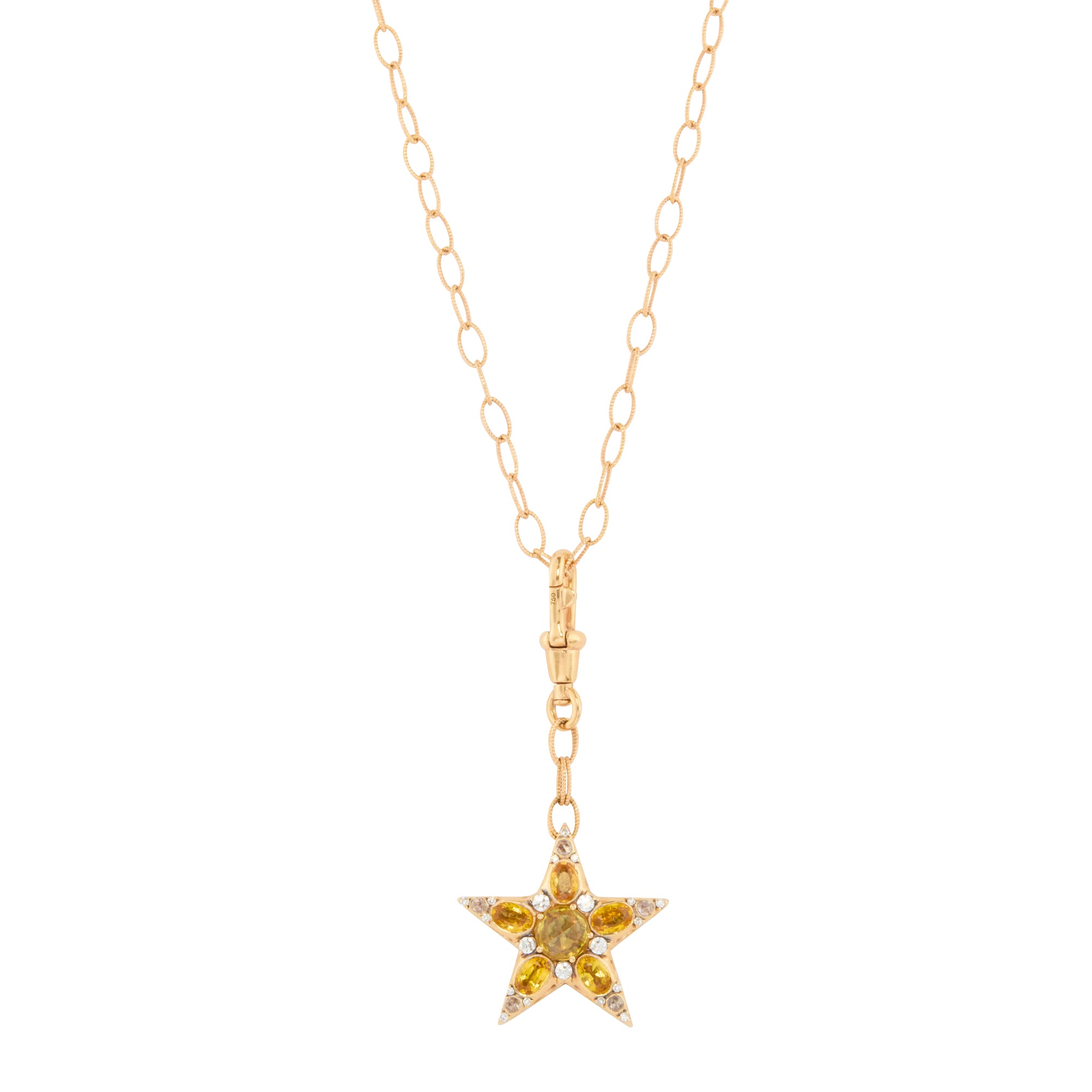 Selim Mouzannar - Yellow Sapphire and Diamond Istanbul Pendant Necklace