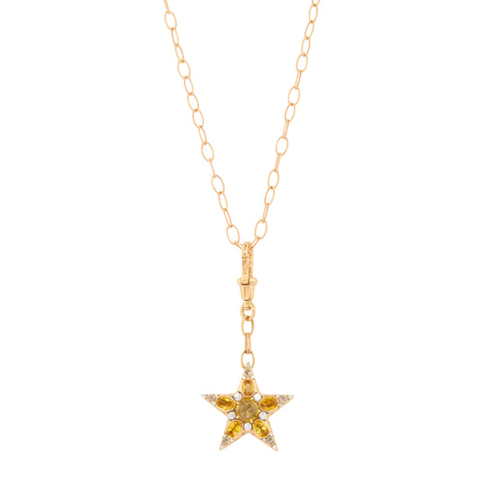 Yellow Sapphire and Diamond Istanbul Pendant Necklace - Main Img