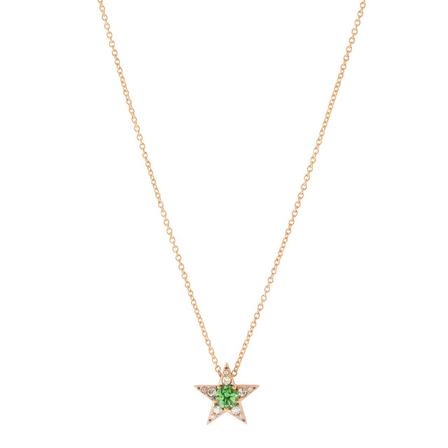 Selim Mouzannar Istanbul Star Necklace - Tsavorite & Diamond - Necklaces - Broken English Jewelry