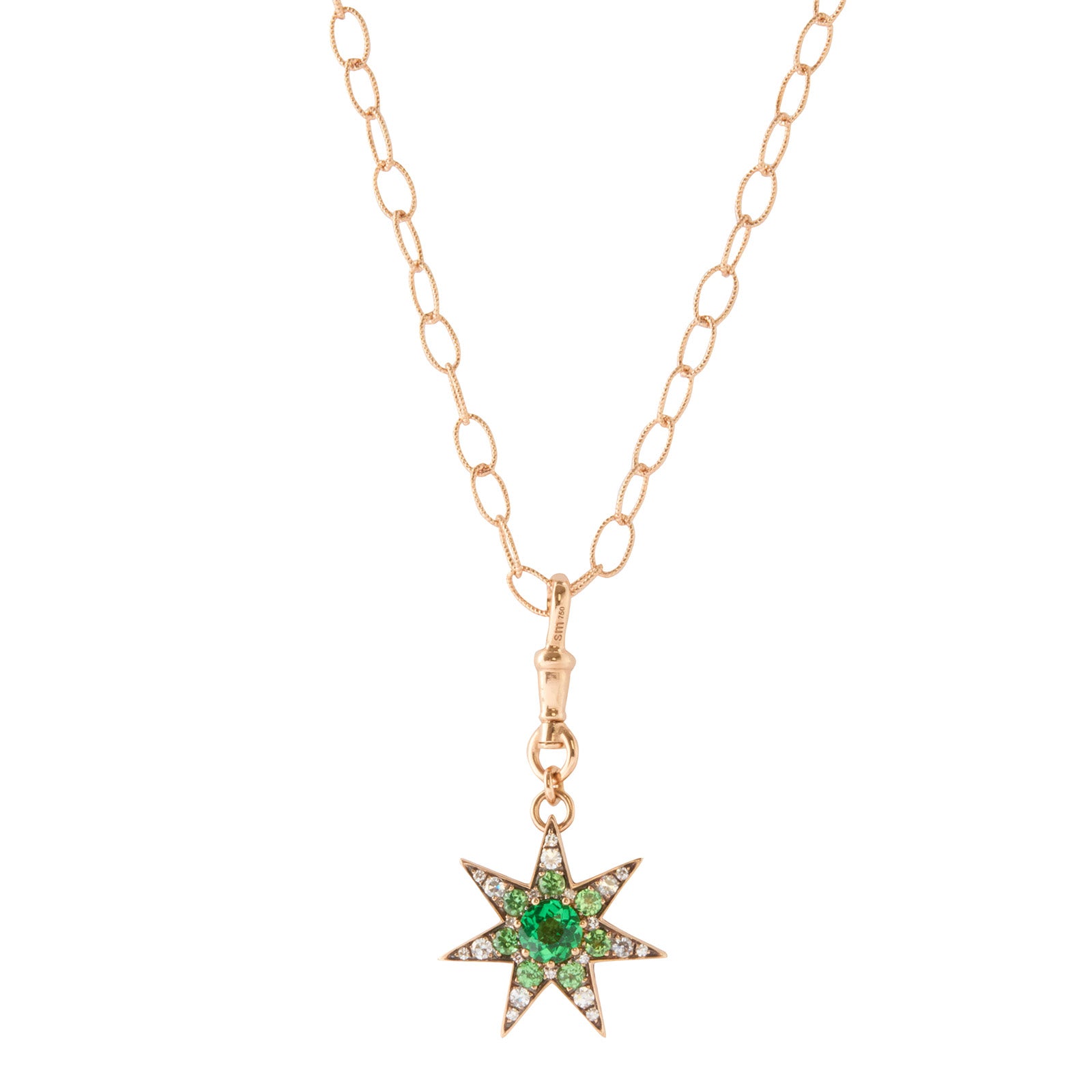 Selim Mouzannar Istanbul Star Pendant Necklace - Tsavorite & Diamond - Necklaces - Broken English Jewelry