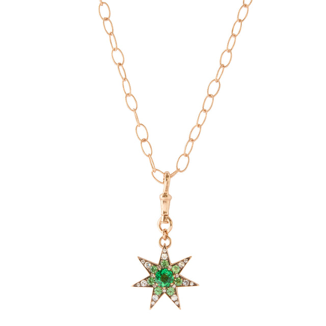 Selim Mouzannar Istanbul Star Pendant Necklace - Tsavorite & Diamond - Necklaces - Broken English Jewelry
