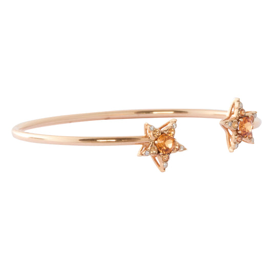 Diamond Orange Sapphire and Spessartine Istanbul Bracelet