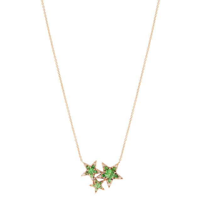 Selim Mouzannar Istanbul Star Cluster Necklace - Tsavorite - Necklaces - Broken English Jewelry