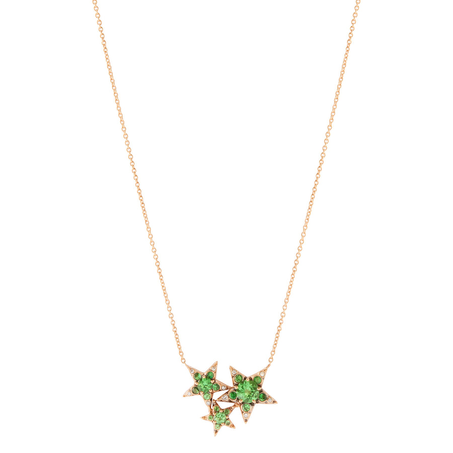 Selim Mouzannar Istanbul Star Cluster Necklace - Tsavorite - Necklaces - Broken English Jewelry