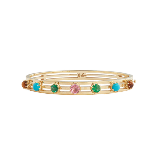 Jenna Blake 7 Stone Bracelet - Bracelets - Broken English Jewelry front view