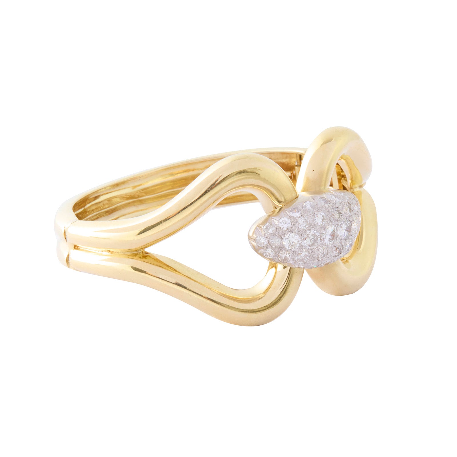 Jenna Blake Diamond Love Knot Cuff - Bracelets