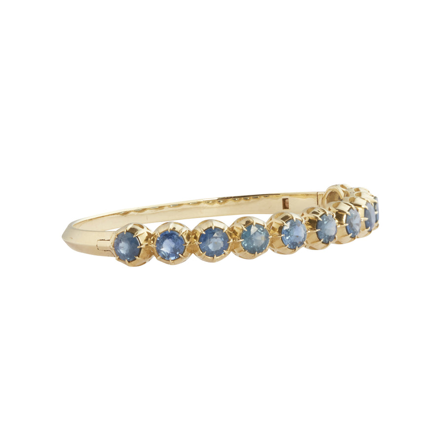 Jenna Blake Victorian Sapphire Bangle - Bracelets - Broken English Jewelry side view