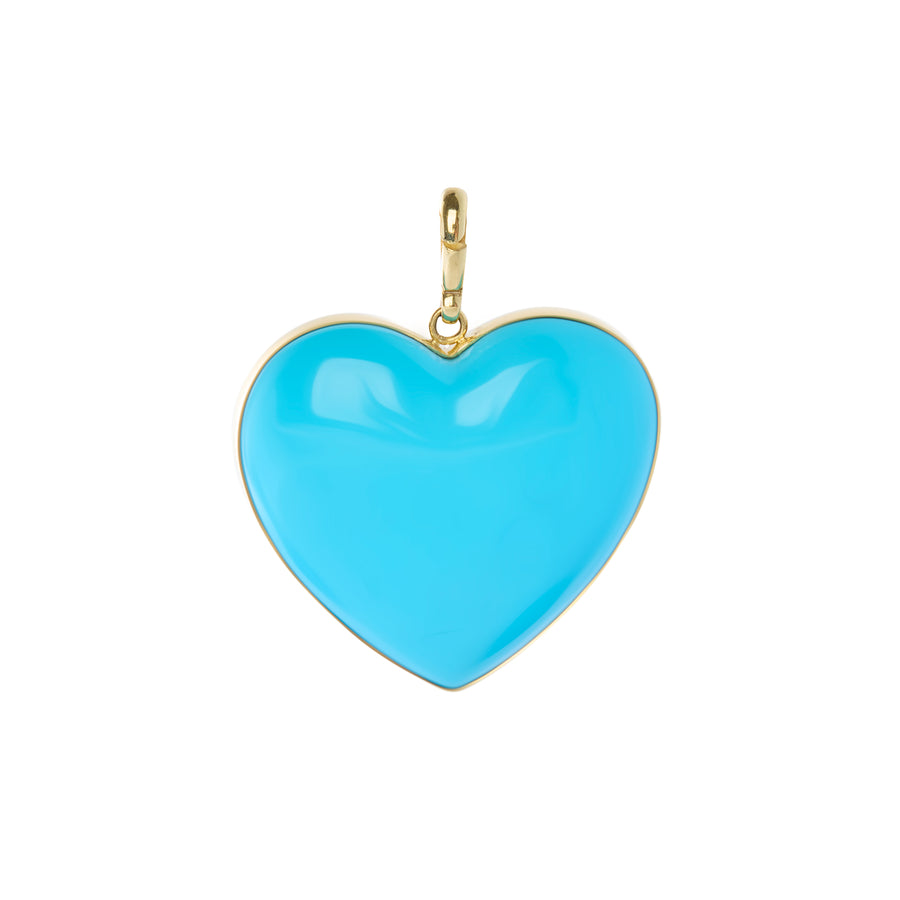 Turquoise Carved Heart - Large