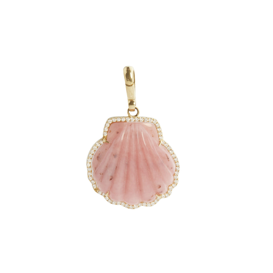 Jenna Blake Carved Shell Charm - Rhodochrosite - Charms & Pendants - Broken English Jewelry front view