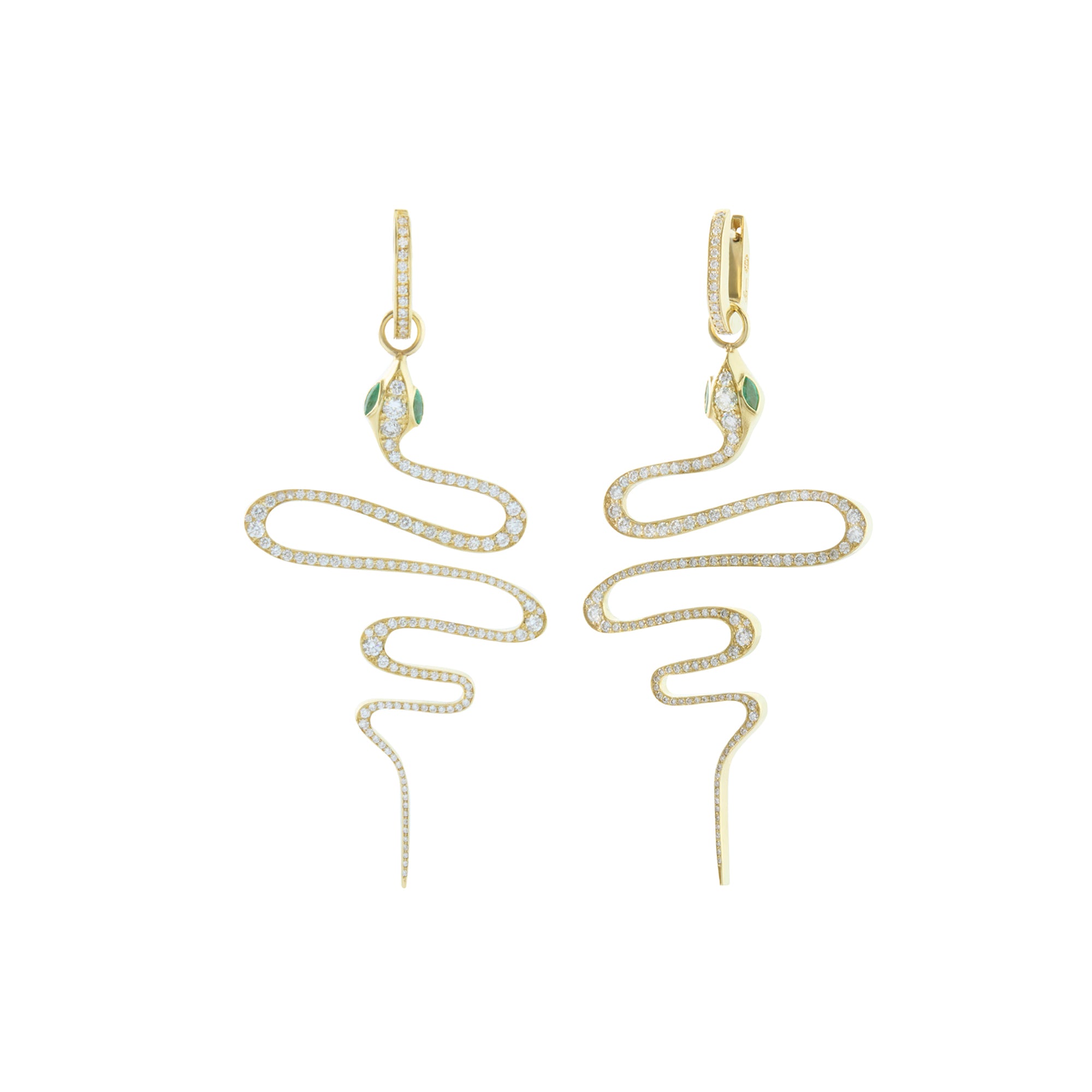 Diamond Zig Zag Snake Earrings