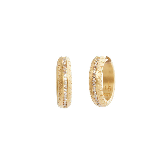 Jenna Blake Snake Hoops - Earrings - Broken English Jewelry front and angled view