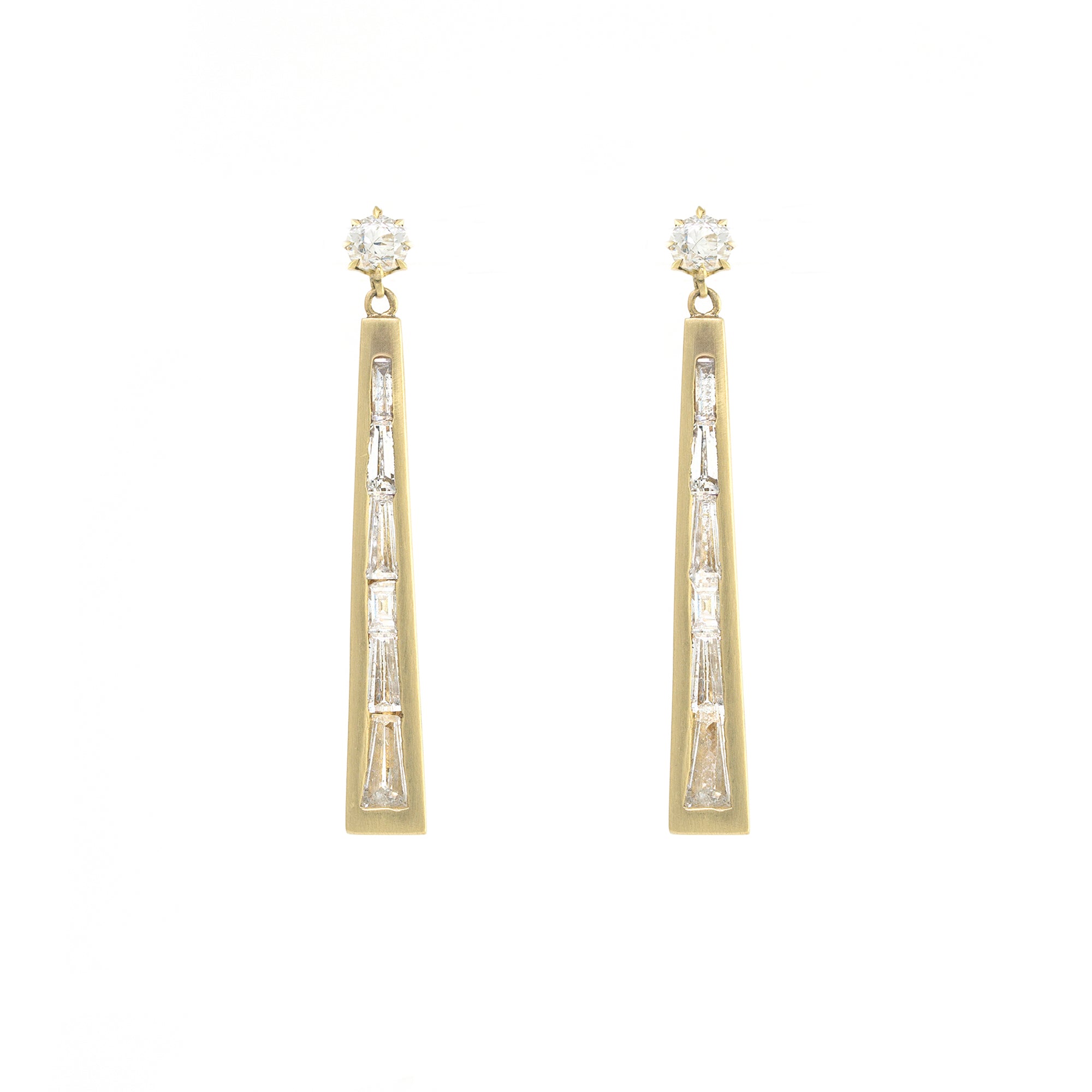 Eiffel Tower Diamond Earrings