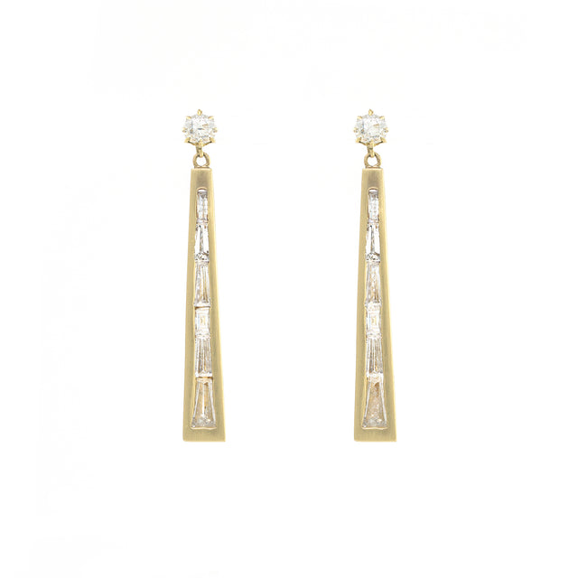 Eiffel Tower Diamond Earrings