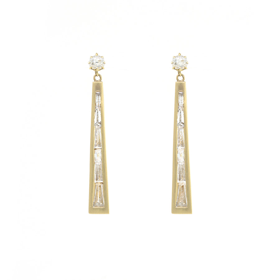 Eiffel Tower Diamond Earrings