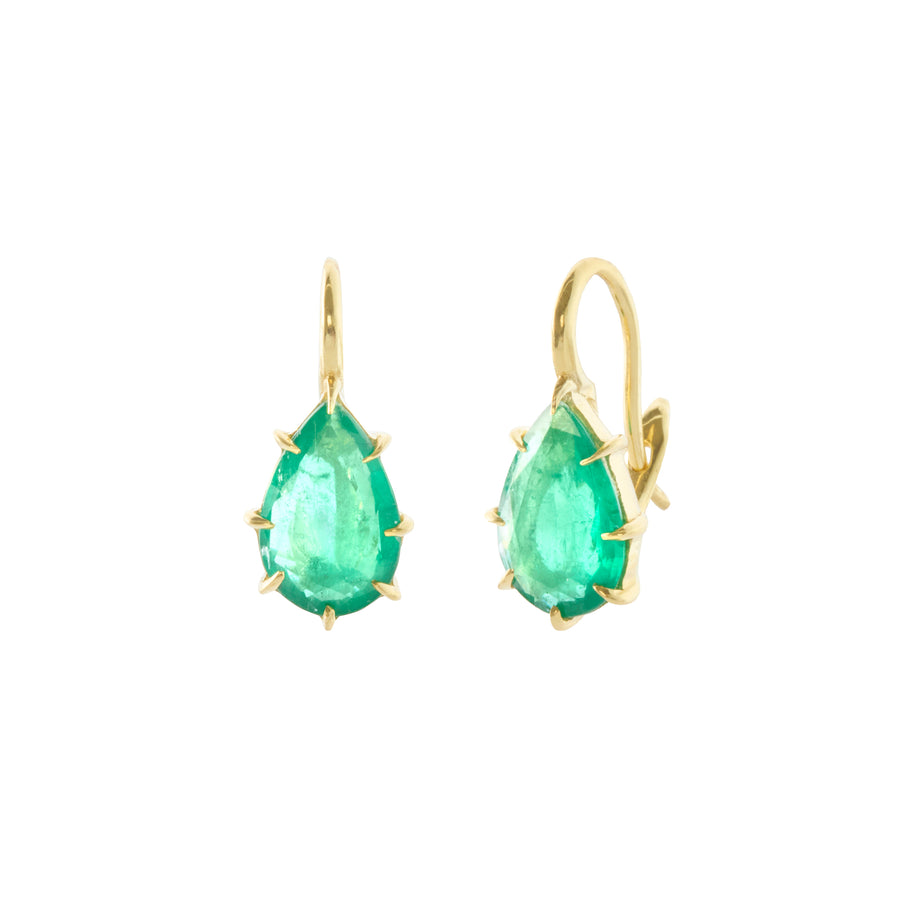 Pear Drop Earrings - Emerald