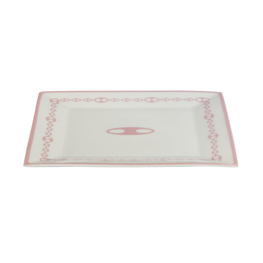 Pink and White Nautical Link Jewelry Dish