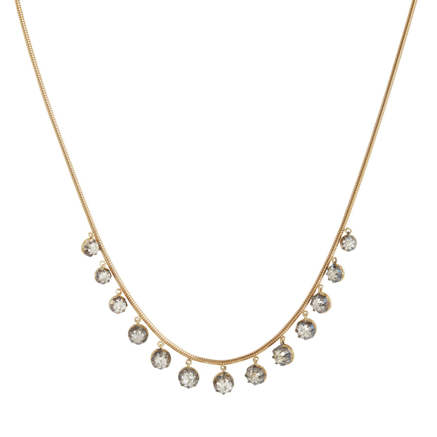 Jenna Blake Blackened Diamond Fringe Necklace - Necklaces - Broken English Jewelry detail