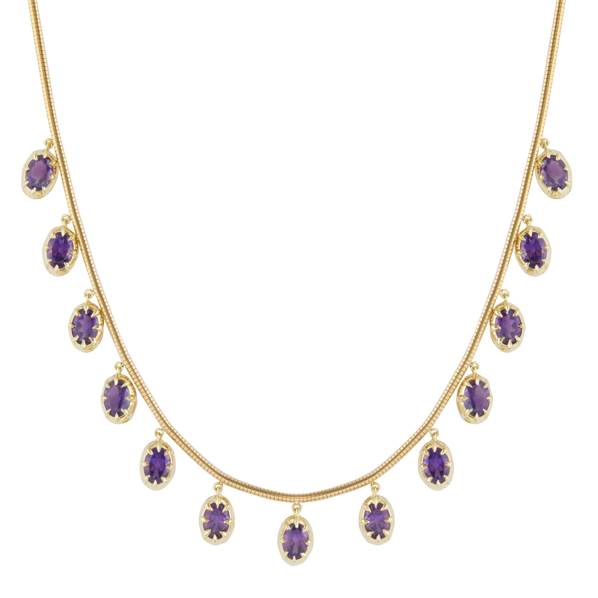 Amethyst Fringe Necklace
