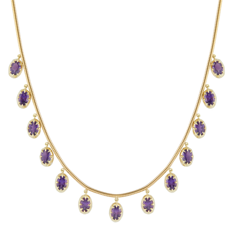 Amethyst Fringe Necklace