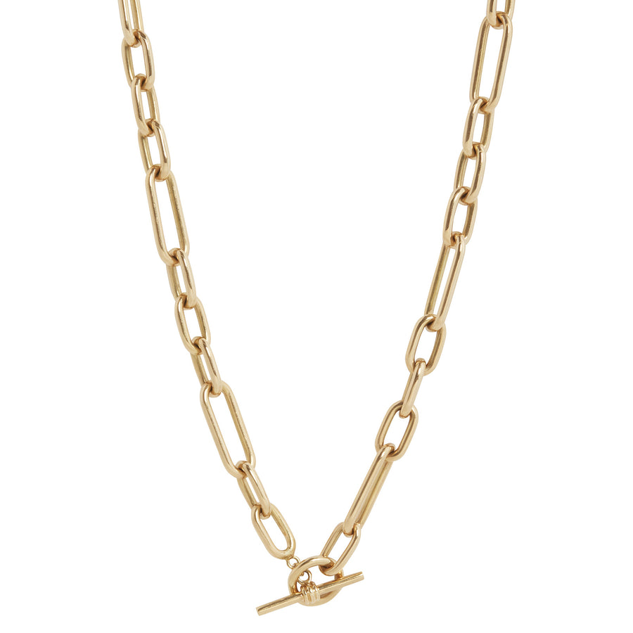Jenna Blake Italian Chunky Toggle Chain - Necklaces - Broken English Jewelry detail