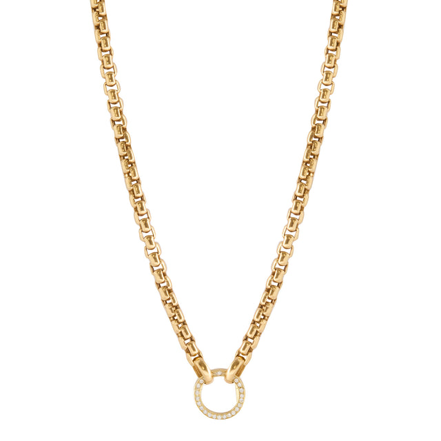 Jenna Blake Diamond Clasp Box Chain - Necklaces