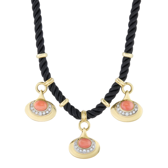 Coral Marella 3 Drop Necklace