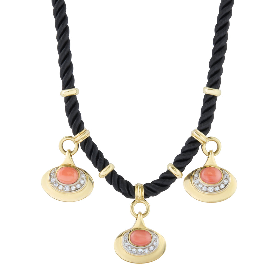 Coral Marella 3 Drop Necklace