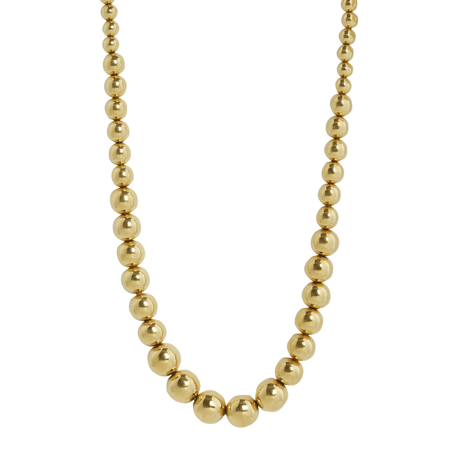 Jenna Blake Short Gold Beads Necklace - Necklaces - Broken English Jewelry detail