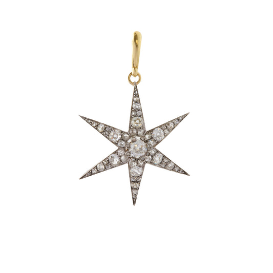 Blackened Diamond Star Charm - Main Img